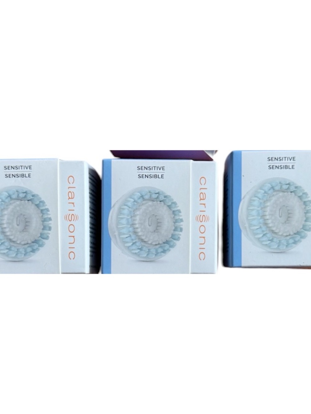 Clarisonic Sensitive Brush Heads NEW Authentic Replacement (3 Pack)